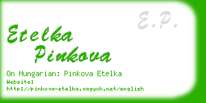 etelka pinkova business card